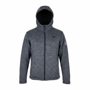 New Balance Jacket Men Size S Gray Hooded Sherpa Lined Full Zip Pockets Logo